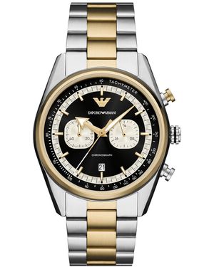 Emporio Armani Chronograph Stainless Steel Bracelet Watch 42mm - Metallic