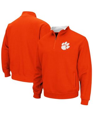 Colosseum Athletics Clemson Tigers Big And Tall Tortugas Quarter-zip Jacket - Orange