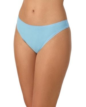 On Gossamer Cabana Cotton Thong Underwear 1412 - Blue