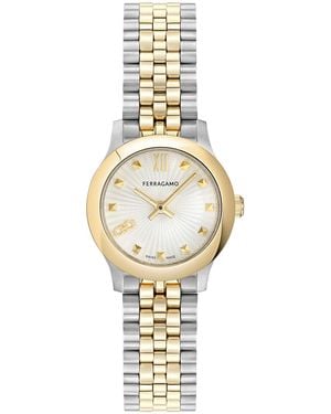 Ferragamo Stainless Steel Bracelet Watch 25mm - Metallic