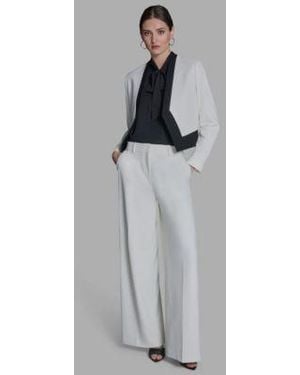 BCBGMAXAZRIA Open Front Blazer Suit - Gray