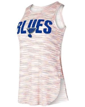Concepts Sport St. Louis Blues Sunray Multicolor Tri-blend Tank Top - White