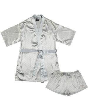 Heroes & Villains Star Wars Rebel Robe Shorts Pajama Set - Gray