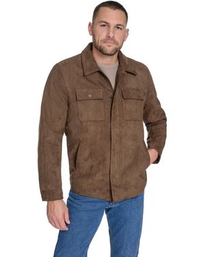 Dockers Microsuede Shirt Jacket - Brown