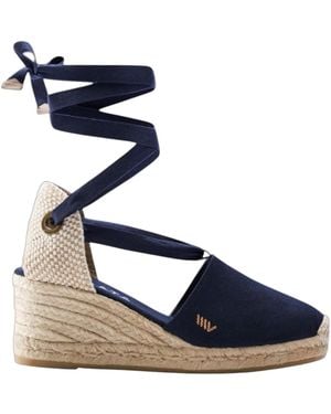 VISCATA Escala Canvas Espadrille Wedges - Blue