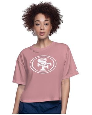 Starter San Francisco 49ers Play The Ball Boxy Cropped T-shirt - Pink
