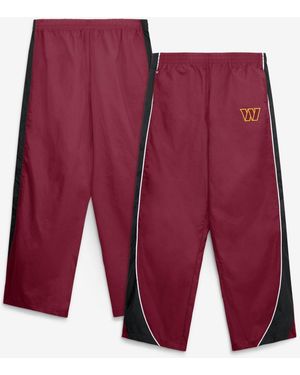 Fanatics Burgundy/black Washington Commanders Team First Backwards Lateral Nylon Pants - Red