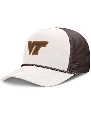 Fanatics Natural Virginia Tech Hokies Bronco Trucker Adjustable Hat - White