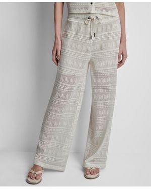 DKNY Straight-leg Drawstring Pants - Gray