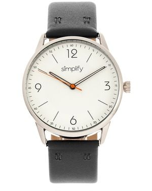 Simplify Quartz The 6300 White Dial - Black