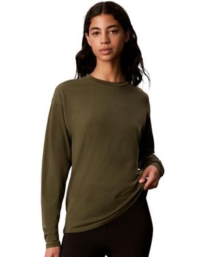 Calvin Klein Classic-fit Long-sleeve T-shirt - Green