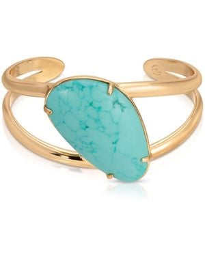 Ettika Gold-plated Desert Tide Cuff Bracelet - Blue