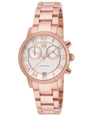 INVICTA WATCH S.coifman Sc0333 Heritage Chronograph Dial Stainless Steel Bracelet Watch - Pink