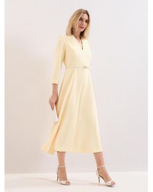 Phase Eight Danielle Belted Midi Dress - Natural