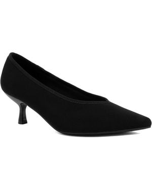 Jones New York Nellon High Vamp Pointed Toe Pumps - Black