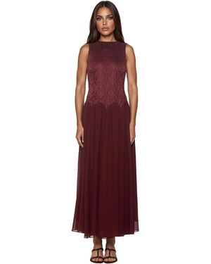 Alexia Admor Emilia Crewneck Dropped-waist A-line Dress - Red