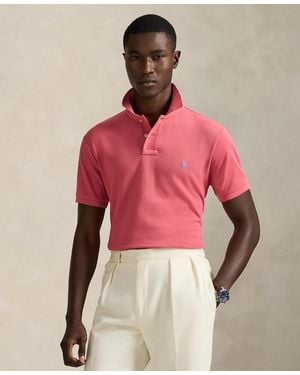 Polo Ralph Lauren Custom Slim Fit Mesh Polo - Pink