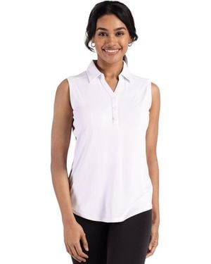 Cutter & Buck Forge Eco Stretch Recycled Sleeveless Polo - White