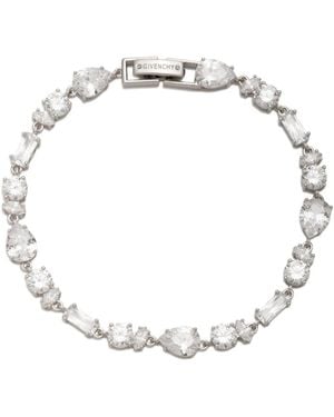 Givenchy Cubic Zirconia Open Flex Bracelet - Metallic