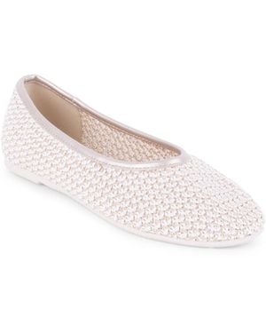 Tahari Sapporo Slip-on Ballet Flats - White
