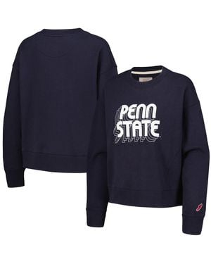 League Collegiate Wear Penn State Nittany Lions Boxy Pullover Sweatshirt - Blue