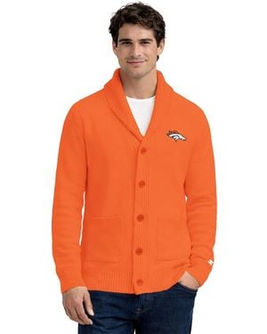 Starter Denver Broncos Shawl-collar Heavy-knit Cardigan - Orange