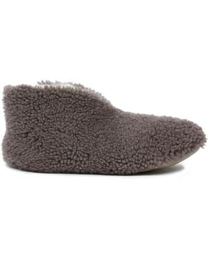 Celtic & Co. Teddy Soft Sole Bootee Slipper - Gray