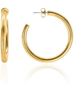 OMA THE LABEL Liv Medium Hoops - Metallic