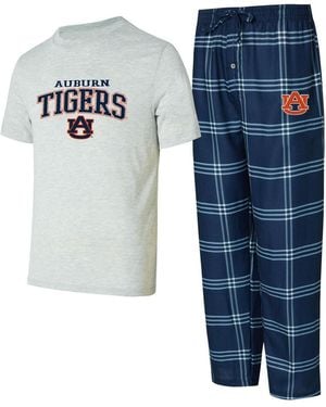 Concepts Sport 2-piece Navy/gray Auburn Tigers T-shirt Pants Sleep Set - Blue