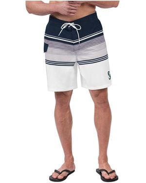 G-III 4Her by Carl Banks Navy/white Seattle Mariners Jump Shot Volley Board Shorts - Blue