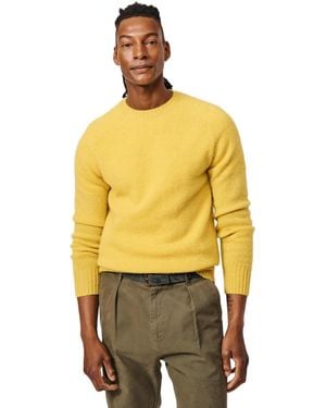 aubi Prestwick Shetland Crew Neck Sweater - Yellow