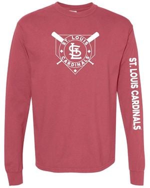 Soft As A Grape St. Louis Cardinals Pigment Dye Long Sleeve T-shirt - Pink
