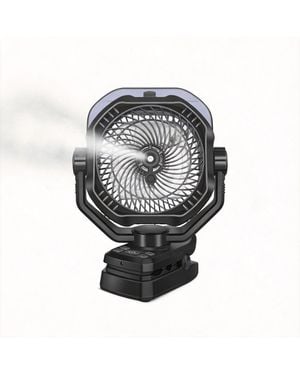 Gnuadz Portable Rechargeable Misting Camping Fan Remote Timer Light Clip 10000mah - Gray