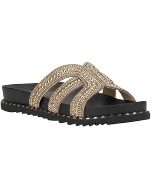 Jessica Simpson Colyve Studded Footbed Slip-on Sandals - Brown