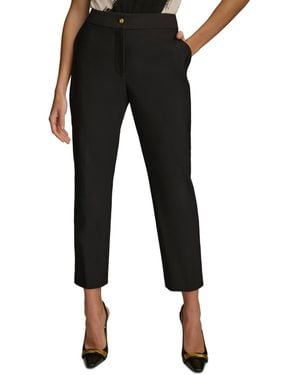 Donna Karan Slim-leg Ankle Pants - Black