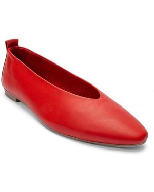 Forever & Always Shoes Forever And Always Shoes Jenas Leather Ballet Flat - Red