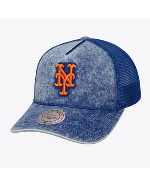 Mitchell & Ness And New York Mets Gameday Adjustable Trucker Hat - Blue