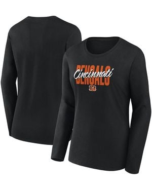 LOGO ATHLETIC Cincinnati Bengals Grip Long Sleeve T-shirt - Black