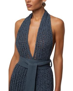 JLUXLABEL Low Tide Crochet Top - Blue