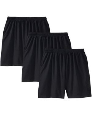 Kingsize Big & Tall Lightweight Jersey Shorts - Black