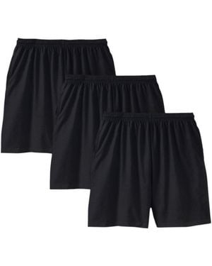 Kingsize Big & Tall Lightweight Jersey Shorts - Black