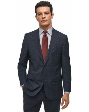 Brooks Brothers Classic-fit Windowpane Suit Jacket - Blue