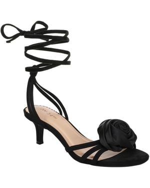 On 34th Cahlliee Rose Lace-up Dress Sandals - Black