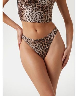 Guess Tina Leopard Thong - Brown