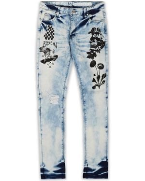 Reason Big And Tall Reach Skinny Denim Jeans - Blue