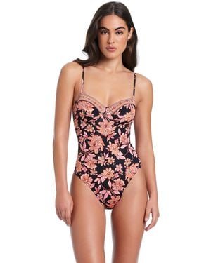 Red Carter Dj Vu Underwire One-piece Swimsuit - Red