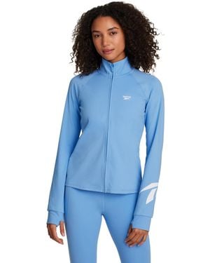 Reebok Long-sleeve Slim-fit Zipper Jacket - Blue