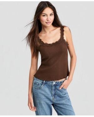 And Now This Now This Lace Trim Tank Top Macys Exclusive - Blue
