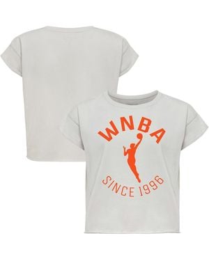 Sportiqe Wnba Cropped Genuine Issue Collection Alana T-shirt - White