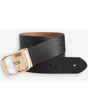 On 34th Reversible Faux-leather Belt - Blue